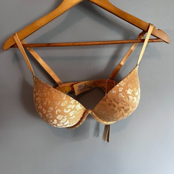 WingsLove Bra 32DDD Gold Leopard Padded Underwire NWT - Picture 6 of 11